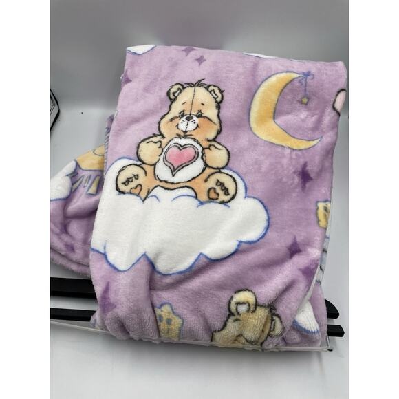 Care Bears Purple Sunshine & Clouds Soft Plush Throw Blanket 50”x70” NEW!!! - Picture 3 of 5
